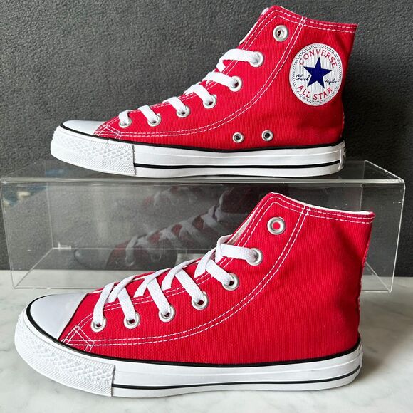 Converse Chuck Taylor All Star Red High Top Sneaker - Women's Size 7/Men's 5.5 - Picture 2 of 7